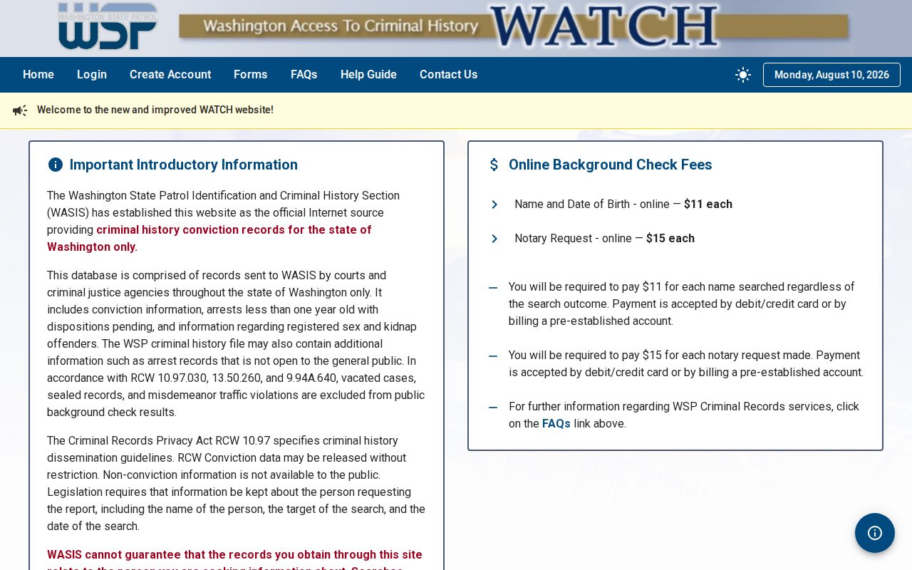Douglas County criminal record search through WATCH