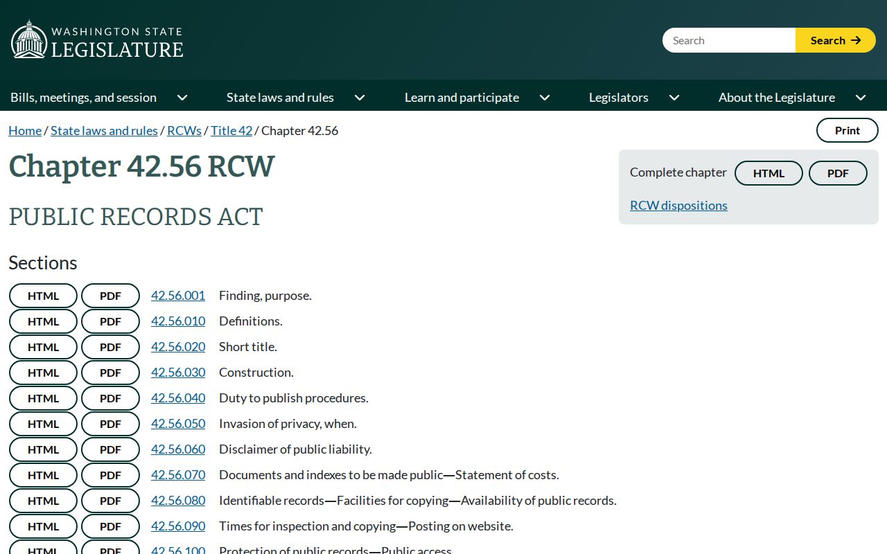 Douglas County criminal records under Washington Public Records Act